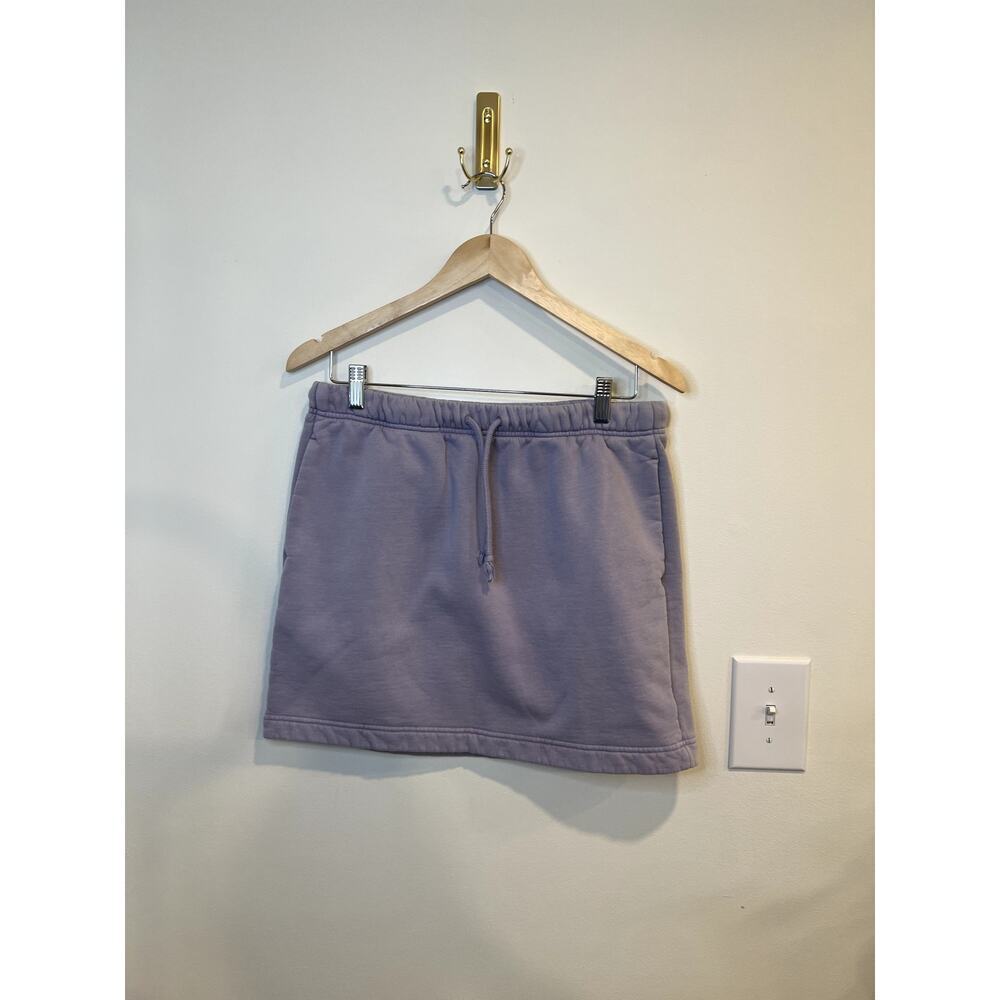 Wilfred Free TNA Aritzia Lavender Drawstring Mini Skirt Cozy Y2K M